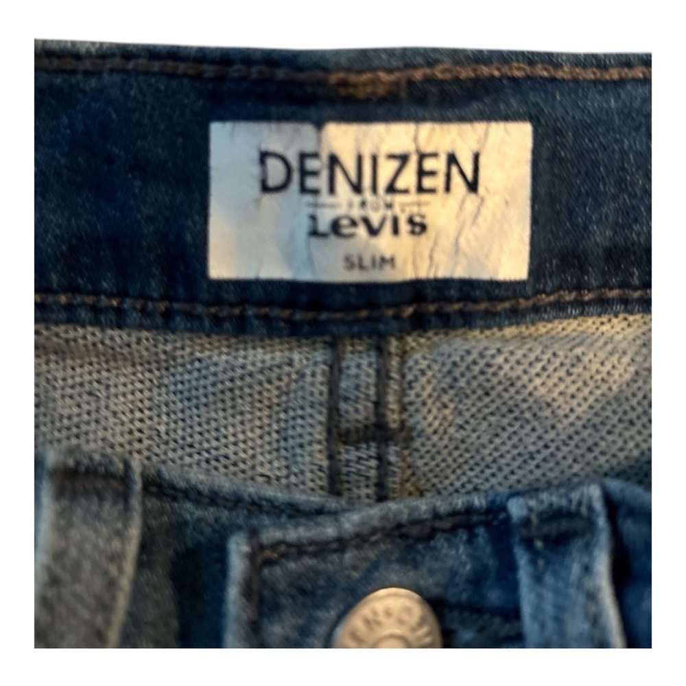 Denizen from Levi's Blue Straight-Leg Jeans Classic Denim Adjustable size 10 - Picture 3 of 4